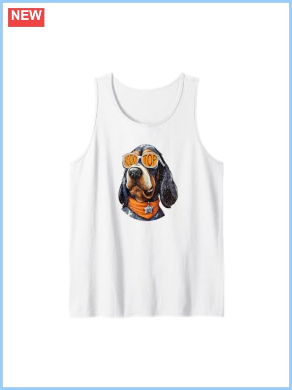 Tennessee Coonhound Fan Tank Top Sleeveless U-Neck Letter Print